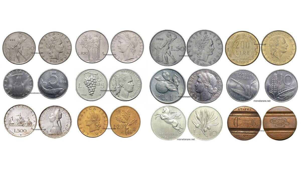 "Monete rare con errori di conio, potenzialmente di grande valore economico, su un tavolo di legno."